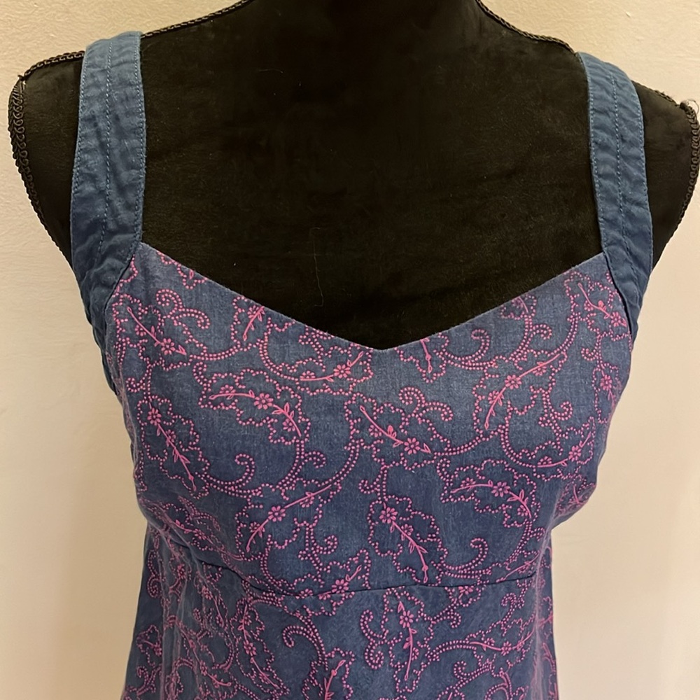 Patagonia Island Hemp Tank Top, button back, empire waist, size 6